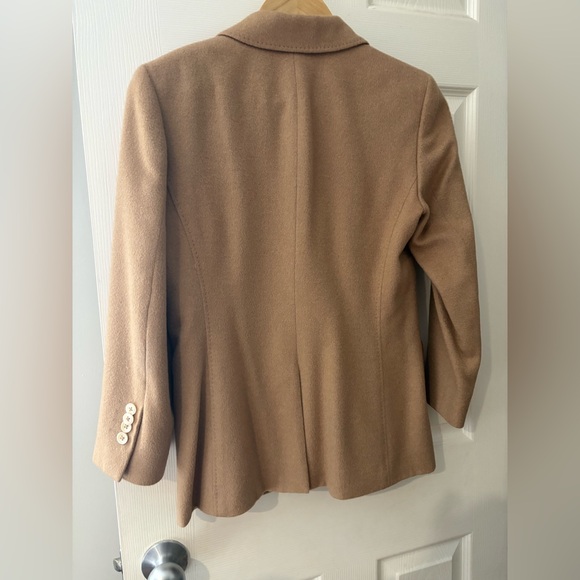 Brooks Brothers camel hair blazer tan 2 button pocket front jacket size 2 - Picture 8 of 16